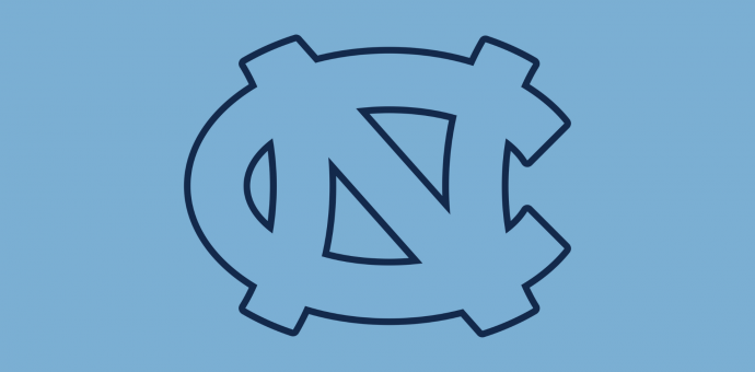 North Carolina Tar Heels 12 Landscape Circle Sign